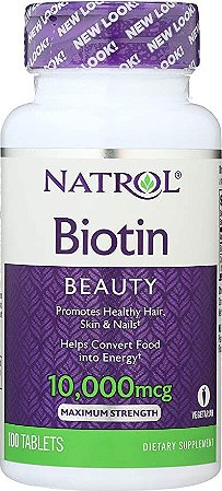 Biotina 10000mcg (100 tabs) - Natrol