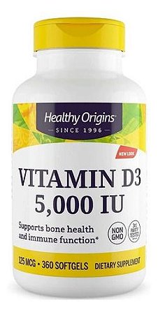 Vitamina D3 5000ui 360caps Healthy Origins