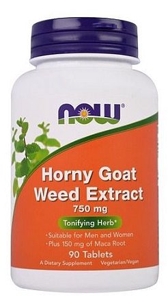 Horny Goat Weed Extract 750 mg (90 Tablets) - Now Foods