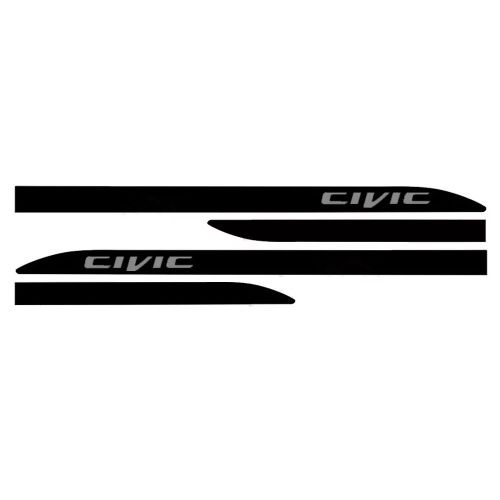 Kit Friso Lateral Sean Car Civic 2012 a 2016 Preto Cristal