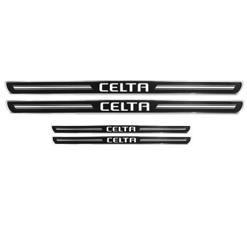 Soleira de Porta URA Chevrolet Celta 4 Portas Resinado Escovado