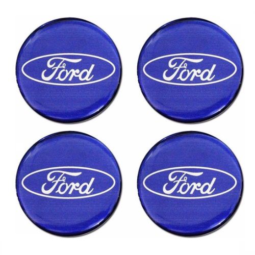 Emblema de Calota Ford azul 48 mm Resina URA