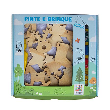 KIT DE ENFEITES DE NATAL EM MADEIRA PARA COLORIR E DECORAR