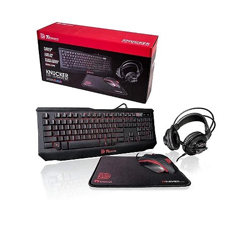 Teclado + Mouse + Mousepad + HeadSet Kit Thermaltake