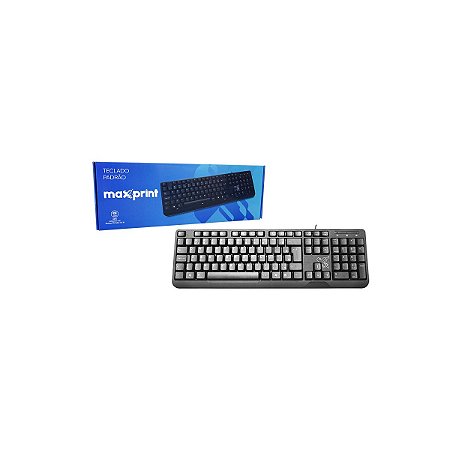 Teclado Padrão USB Preto Maxprint