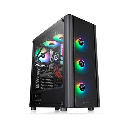 Gabinete Tt V250 Tg Argb/Black/Spcc/Temp.Glass