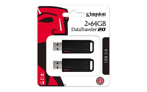 Pendrive 64gb Kingston 2 unidades