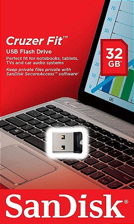 Pen Drive 32gb USB Sandisk Cruzer Fit