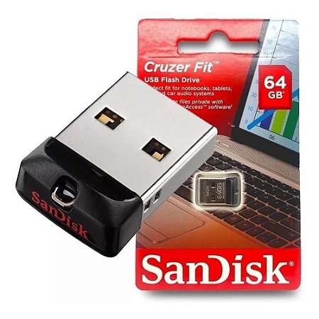 Pen Drive 64gb USB Sandisk Cruzer Fit