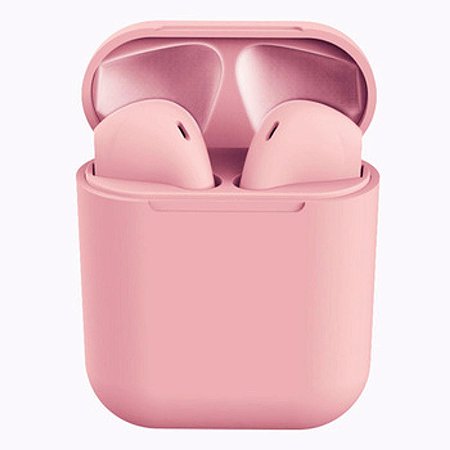 Fone De Ouvido Inpods 12 Sem Fio Bluetooth Tws V5.0 Pink
