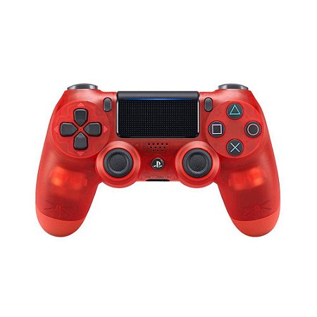Controle Ps4 Crystal Red Seminovo