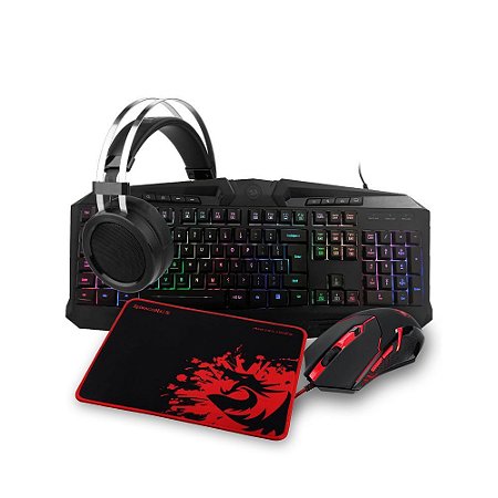 Kit de teclado e mouse gamer Redragon S112