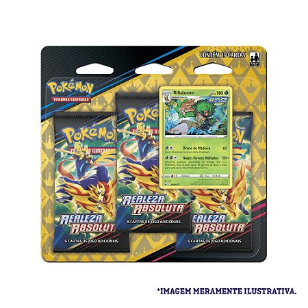 Cartas Blister triplo Pokemon - Realeza Absoluta Rillaboom
