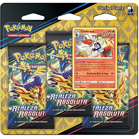 Cartas Blister triplo Pokemon - Realeza Absoluta Cinderace
