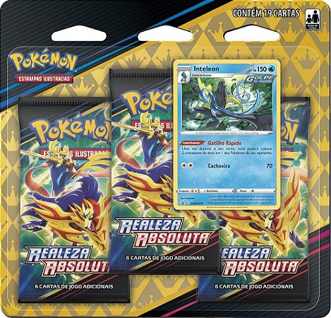 Cartas Blister triplo Pokemon - Realeza Absoluta Inteleon