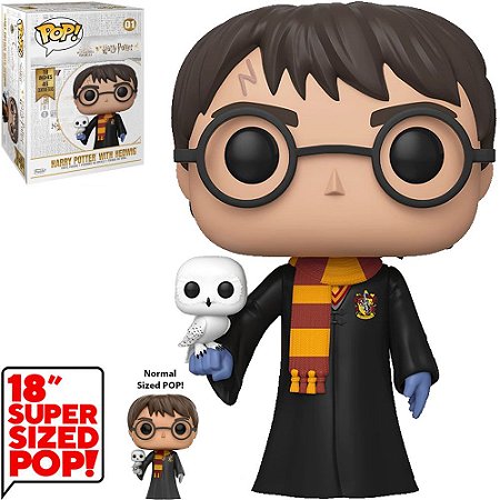 Funko Pop Harry Potter Harry With Hedwing 01 Super Sized 18