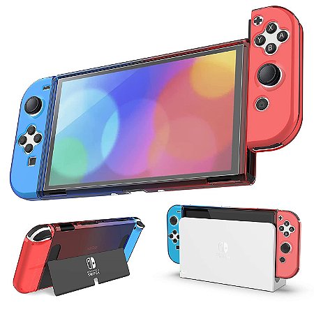 Nyko Thin Case Nintendo Switch OLED Azul e Vermelho