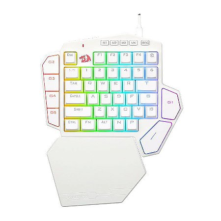 Teclado Mecanico Gamer Ditx RGB Branco Switch Azul