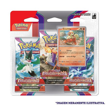 Blister Triplo Evoluções Em Paldea Growlithe