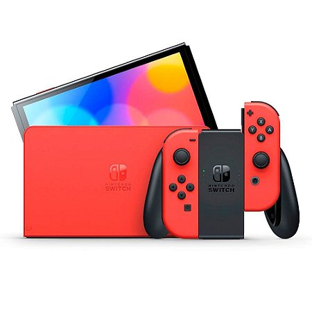 Console Nintendo Switch Oled Vermelho Edição Especial Mario