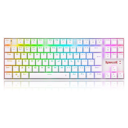 Teclado Mecânico Redragon Kumara Pro Rgb Wireless Bluetooth Branco
