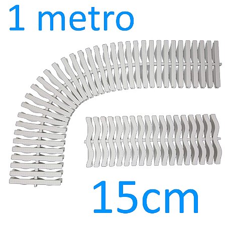 Grelha Plástica Flexível Para Piscinas 15cm 1metro