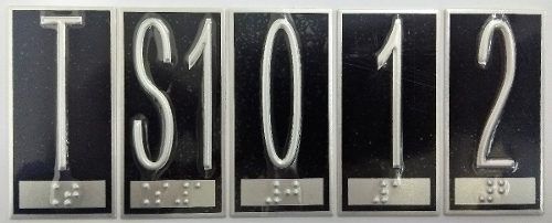4 Placas Braille Elevador Aluminio - Andar