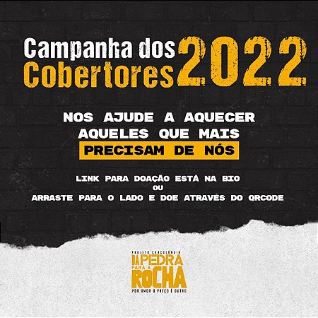 Campanha de Cobertores 2022 Projeto Cracolândia