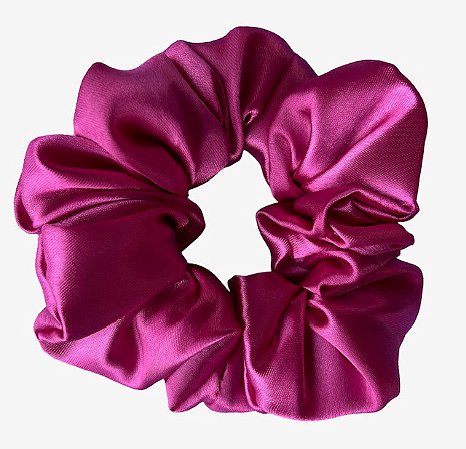 Scrunchie de Cetim Anti Frizz - Xuxinha Cor Rosa Pink