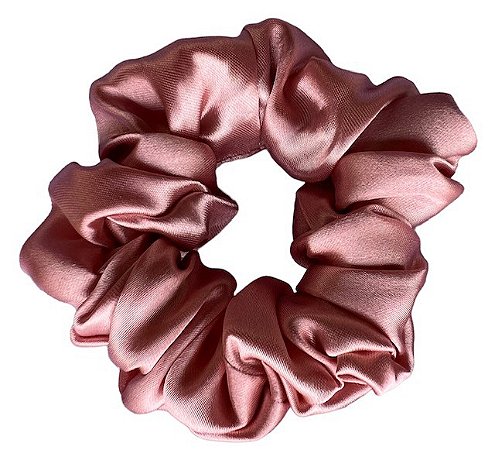 Scrunchie de Cetim Anti Frizz - Xuxinha Cor Rosé