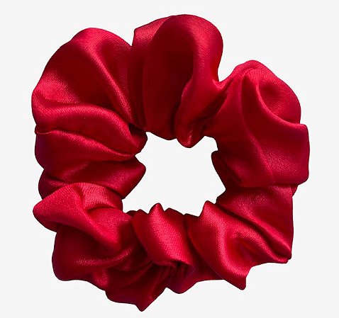 Scrunchie de Cetim Anti Frizz - Xuxinha Cor Vermelho