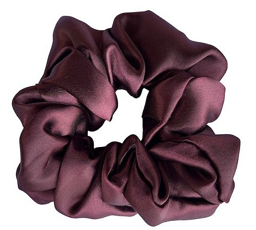 Scrunchie de Cetim Anti Frizz - Xuxinha Cor Vinho