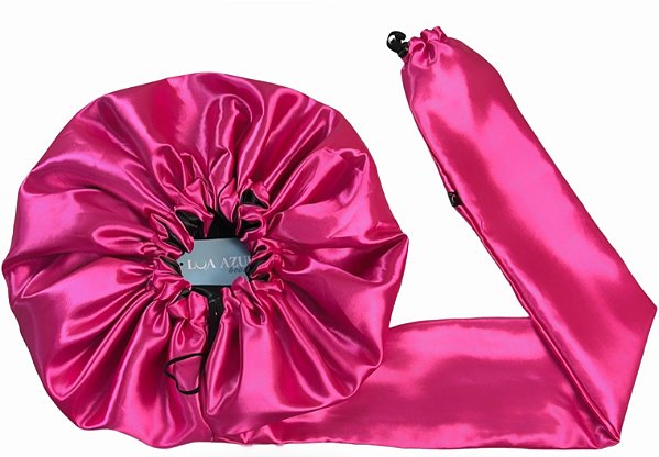 Touca Difusora Secadora Dupla Face Premium Rosa Pink e Preto