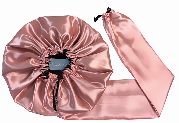 Touca Difusora Secadora Dupla Face Premium Rosé e Preto