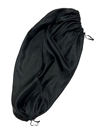 Touca de Cetim Alongada Anti Encolhimento - Simples - Preto