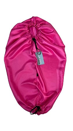 Touca de Cetim Alongada Anti Encolhimento - Simples - Rosa Pink