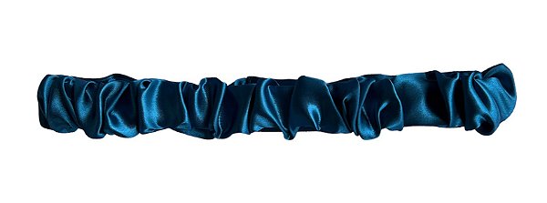 Tiara de Cetim -  Faixa de cabelo multifuncional - Azul Turquesa