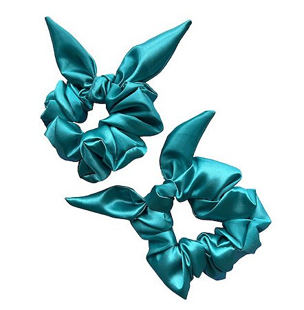 Scrunchie de Cetim Lacinho Anti Frizz- Verde