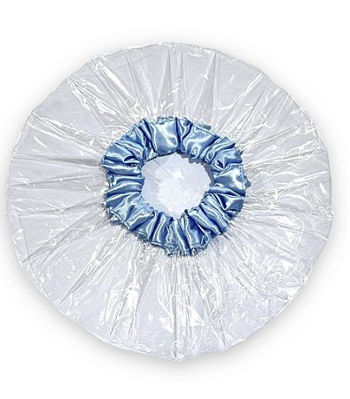 Touca de Umectação e Hidratação -Plástico Cor Azul Bebê
