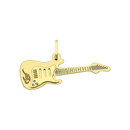 Pingente Musical Guitarra em Ouro 18k