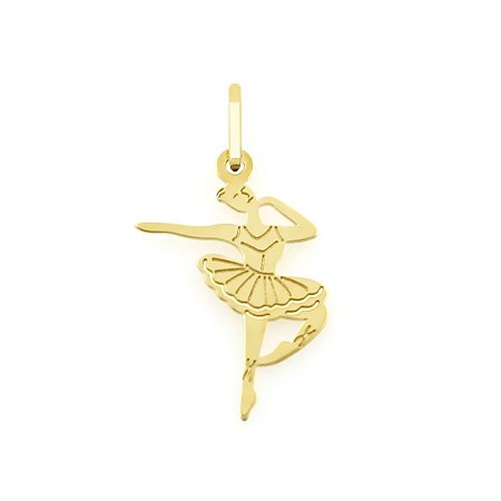 Pingente Bailarina em Ouro 18k