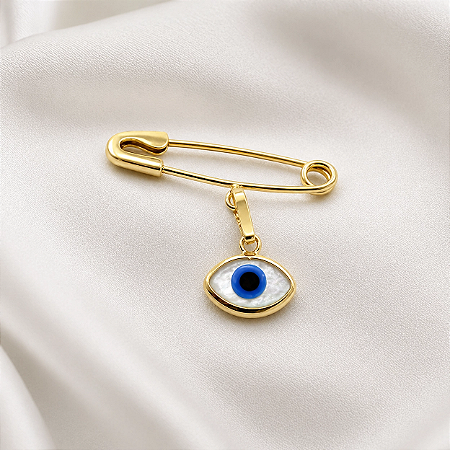 Alfinete em ouro 18k Olho Grego