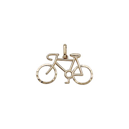 Pingente Ciclista Bike Ouro 18k