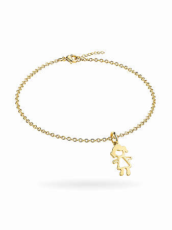 Pulseira portuguesa em ouro 18k-Mãe de Menina