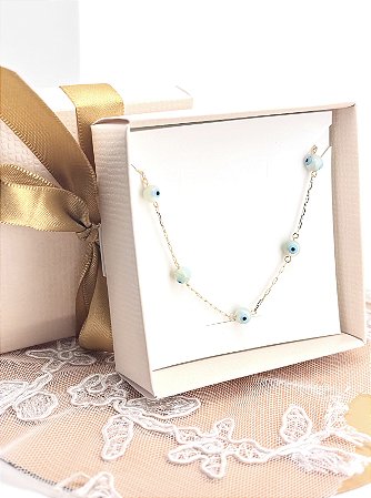 Pulseira em Ouro 18k Olho Grego