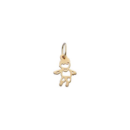 Pingente Menino Contorno Ouro 18k