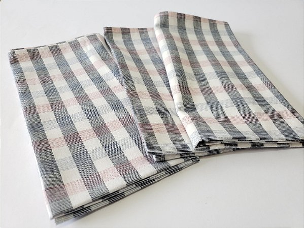 guardanapo tecido  xadrez  12 lugares