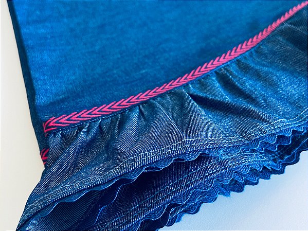 toalha de mesa jeans redonda 170 cm