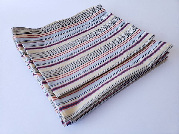 guardanapo tecido listrado 6 lugares 47 x 47 cm