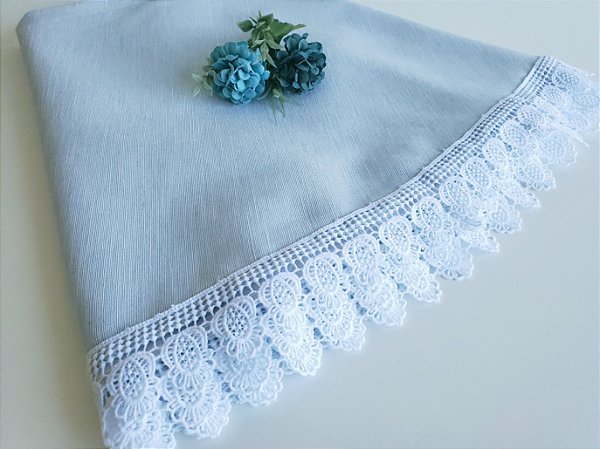 Toalha de mesa redonda com renda 150 cm